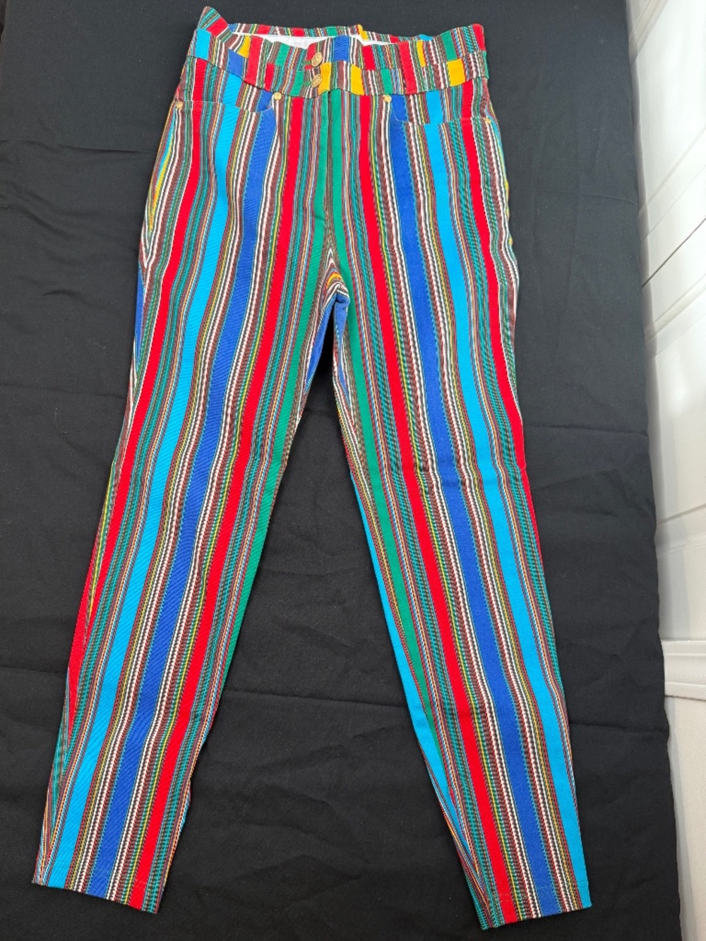 Gianni Versace Couture vintage striped multicolour jeans - Picture 1 of 10